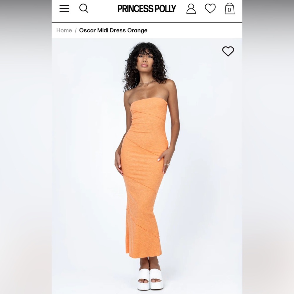 Princess Polly - Oscar Midi Dress - Orange